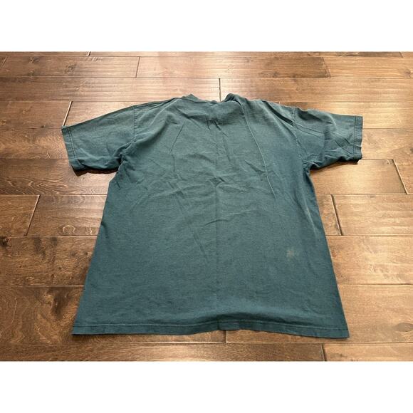 Vintage 90s Reebok Mens Turquoise Above The Rim Short Sleeve T-shirt Size L - Picture 3 of 9